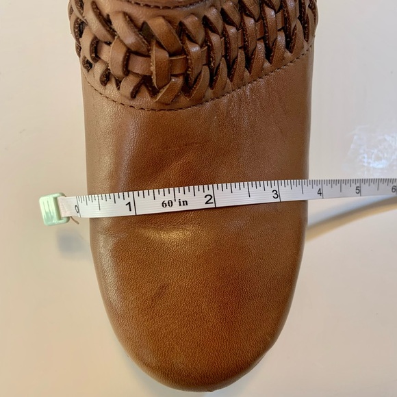 White Mountain Women's Genuine Leather Braided Brown Slip On Clogs Heels 7.5M - Picture 12 of 14